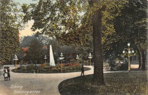 Elbing Kasinogarten Postkarte AK 1908