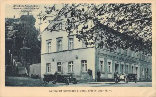 Luftkurort Schöneck i. Vogtl. "Friedrich-August-Stein" "Zum alten Söll" AK