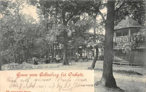 Gruss vom Collmberg bei Oschatz Sachsen Postkarte AK 1899