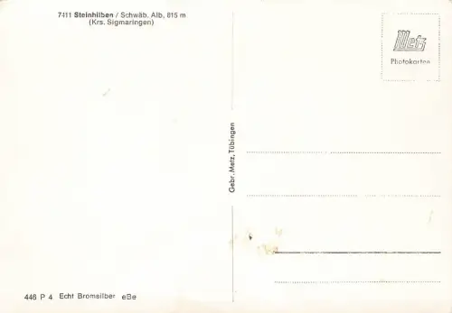 Kirche, Rathaus und Kindergarten in Steinhilben Schwäb. Alb Baden-Württemberg AK