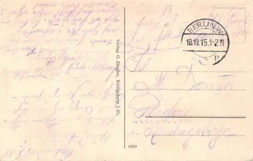 Ostseebad Warnicken Ostpr. Steilküste Feldpostkarte AK 1915