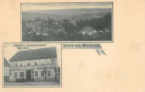 Wickerode Gasthof zur Deutschen Kaiser Postkarte