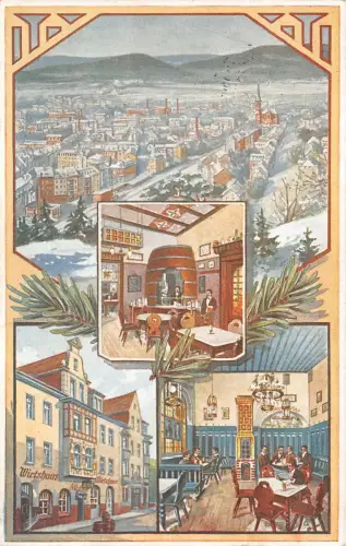 Wirtshaus Alt-Aue Aue i. Erzgeb. Bierlokal Feldpostkarte AK 1915