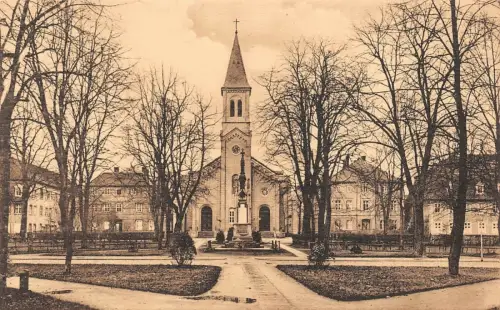 Gruss aus Niesky Kirche Postkarte