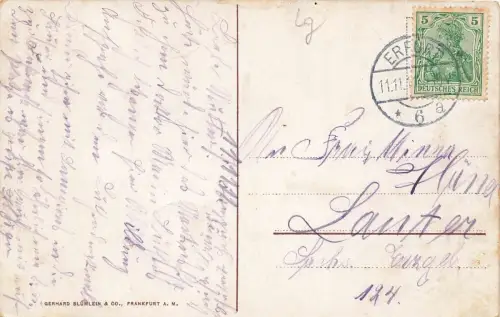 Feier am Martinsabend in Erfurt Thüringen Postkarte AK 1911