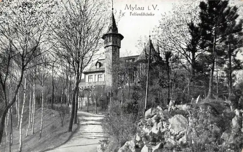 Restauration Felsenschänke bei Mylau Vogtland Sachsen Postkarte
