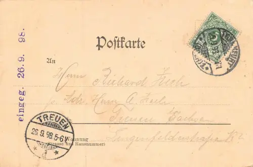 Gruss aus Frankfurt a. O. Kleist-Thurm Postkarte AK 1898