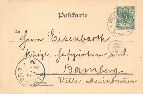 Erinnerung an Geburtstag König Albert von Sachsen Patriotika Postkarte AK 1898