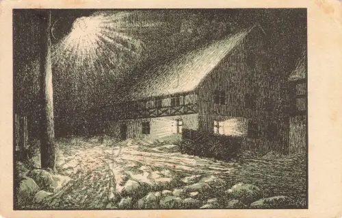 Das Licht leuchtet in der Finsternis Katharinaberg Böhmen Erich W. Eiland AK
