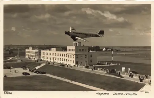 Flieger und Flughafen Dresden-Klotzsche Sachsen W.Hahn 10777 Postkarte AK 1941