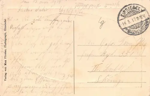 Gruss vom Ausflugsort Geiersberg b. Eibenberg im Erzgeb. Feldpost AK 1917