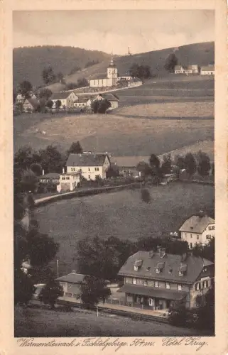 Warmensteinach i. Fichtelgebirge 564m Hotel Krug Postkarte AK