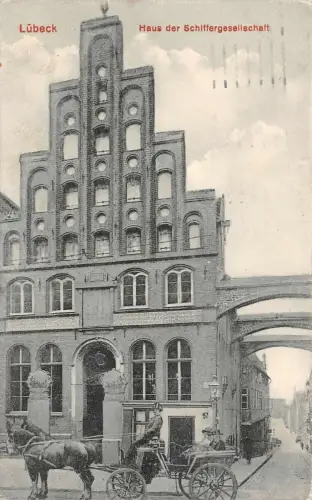 Lübeck Haus der Schiffergesellschaft AK 1915