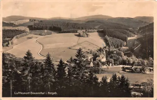 Luftkurort Blauenthal i. Erzgeb. Hotel u. Parkgaststätte "Forelle" AK 1934