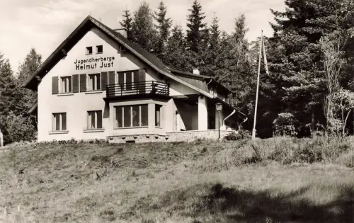 Jugendherberge Helmut Just Radiumbad Brambach Vogtland Sachsen Postkarte AK