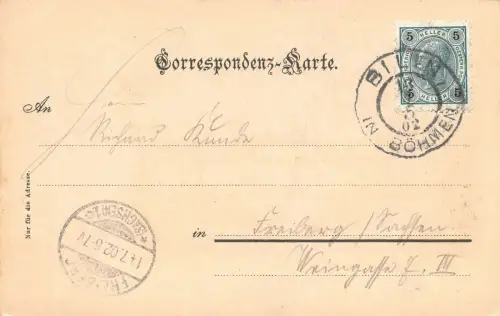 Sauerbrunn, Franz Josefs-Quelle und Borschen AK 1902