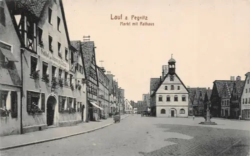 Lauf a. Pegnitz Markt mit Rathaus Postkarte
