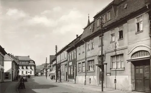 Untere Marktstraße in Gehren Thüringen Postkarte AK