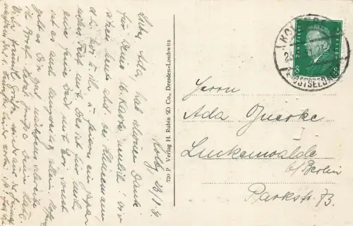 Blick auf Dom im Ostseebad Kolberg Pommern Postkarte AK 1931