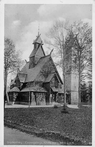 Brückenberg i. Riesengebirge (Karpacz Górny) Kirche Wang AK 1939