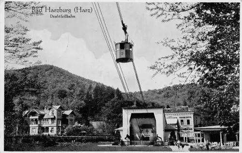 Bad Harzburg (Harz) Drahtseilbahn Niedersachsen Postkarte AK 1937