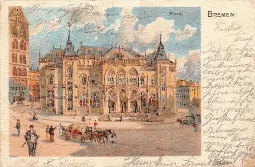 Bremen Börse Postkarte 1900