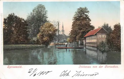 Spreewald Lübbenau von der Goroschoa AK 1900