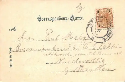 Teplitz (Teplice) Schlossplatz AK