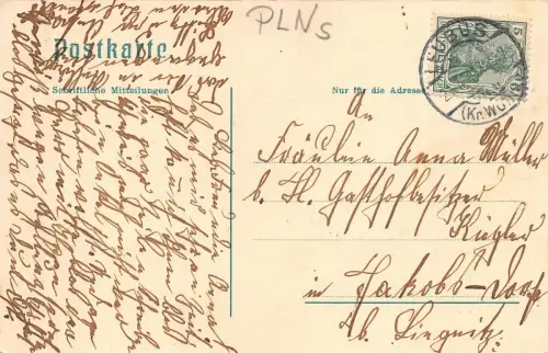 Gruss aus Leubus Lubiąż Blick von Weinberg AK 1911