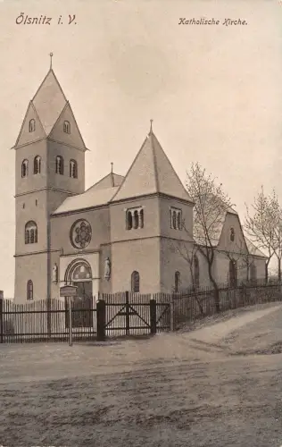 Ölsnitz Vogtland Katholische Kirche Postkarte