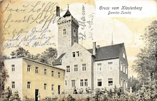 Gruss vom Klosterberg Demitz - Tumitz Postkarte gel. 1906