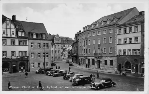 Markt und Haus Elephant Weimar Thüringen Postkarte