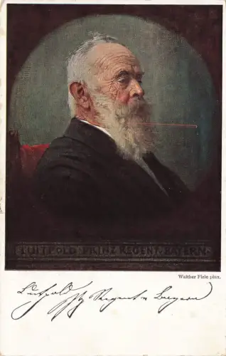 Portrait Luitpold Prinz Regent Bayern Postkarte AK 1914