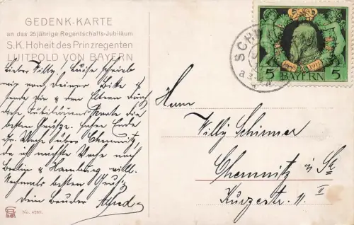 Portrait Luitpold Prinz Regent Bayern Postkarte AK 1914