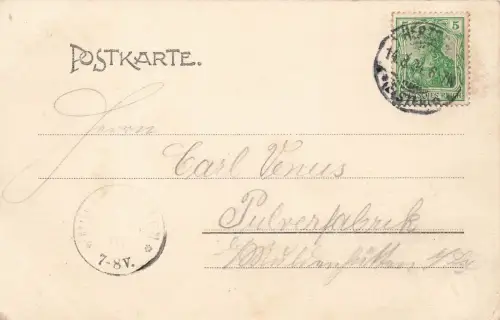 Schiebener Strasse Straßenansicht Herzberg Elster Brandenburg Postkarte AK 1904