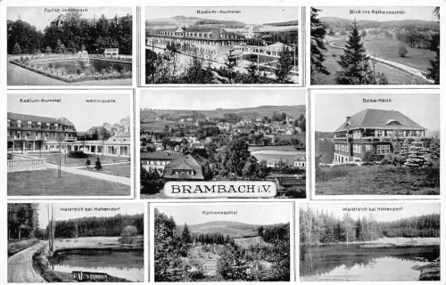 Brambach i. V. Radium-Kurhotel Röthenbachtal Postkarte