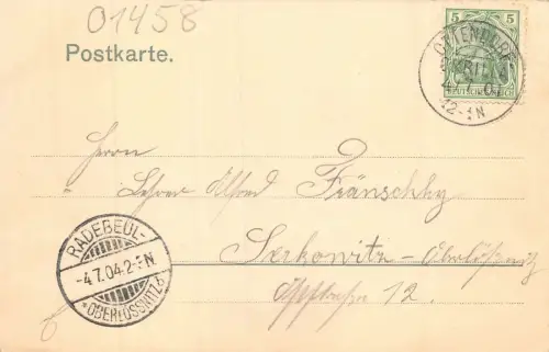 Friedrich Wilhelms Bad Ottendorf-Okrilla Sachsen Postkarte AK 1904