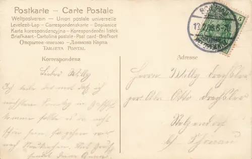 Horch! wie's klingelt, wie es singet Engelskind Vögel Postkarte AK 1908