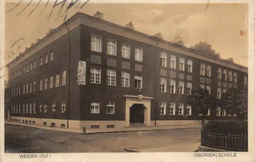 Weiden (Opf.) Oberrealschule Postkarte AK