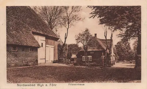 Nordseebad Wyk a. Föhr Friesenhaus Postkarte