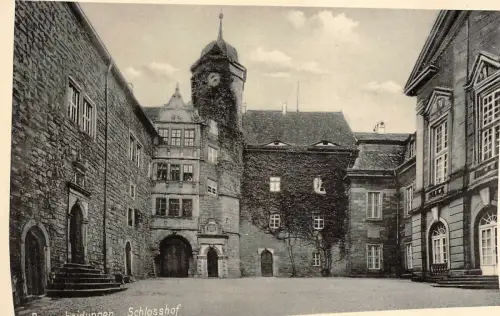 Burgscheidungen Schlosshof Postkarte AK