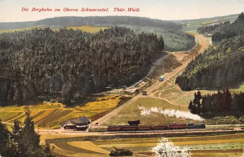 Bergbahn im Oberen Schwarzatal Thüringer Wald Thüringen Postkarte