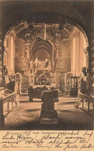 Paulusmuseum in Worms Rheinland-Pfalz Postkarte AK 1906