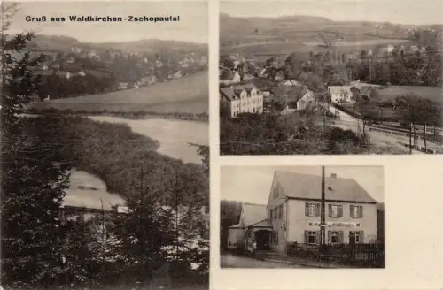 Gruß aus Waldkirchen im Zschopautal Sachsen Postkarte AK 1942