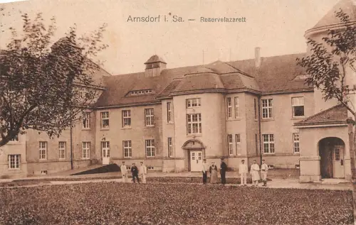 Reservelazarett Arnsdorf Sachsen Postkarte AK 1901