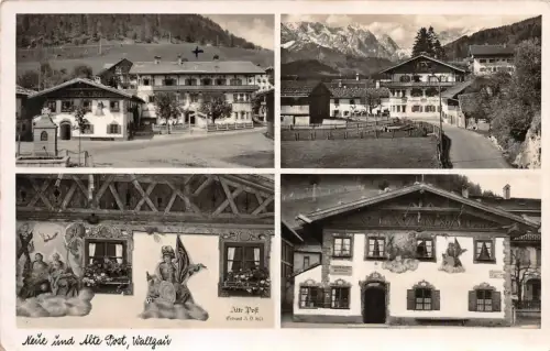 Neue und Alte Post Wallgau Feldpostkarte AK 1941