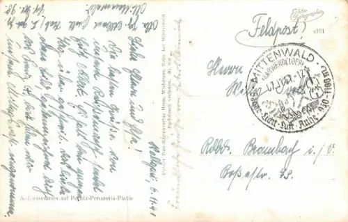 Neue und Alte Post Wallgau Feldpostkarte AK 1941