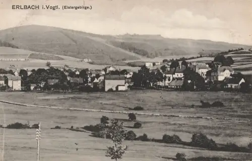 Blick auf Erlbach Elstergebirge Vogtland Sachsen Postkarte AK