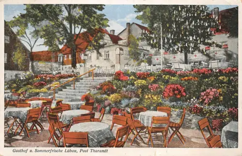 Gasthof und Sommerfrisch Lübau bei Tharandt Sachsen Postkarte AK 1943