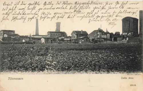 Zeche Anna in Altenessen Essen Nordrhein-Westfalen Postkarte AK 1907